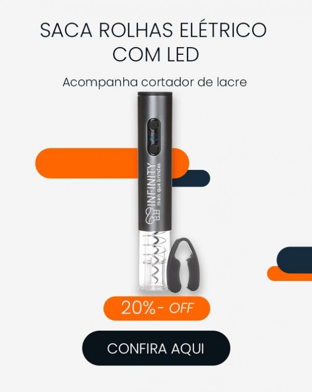 Saca Rolhas Personalizado Elétrico com LED