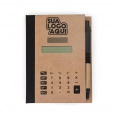 Bloco de Anotações com Autoadesivos e Calculadora 