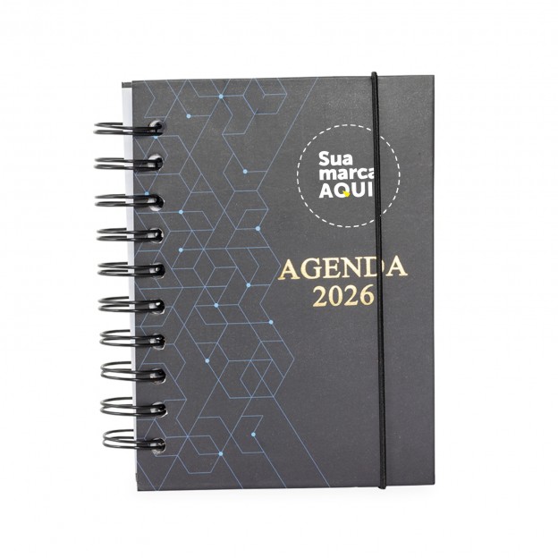 Agenda Diária 2026 Wire-O Personalizada 