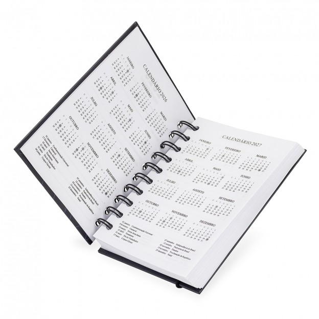 Agenda Diária 2026 Wire-O Personalizada 