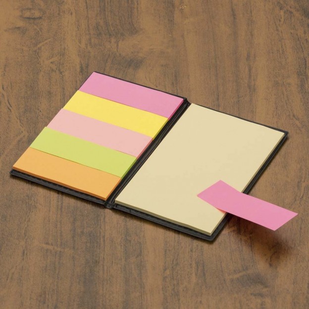 Bloco de Anotações com Autoadesivos e Personalização