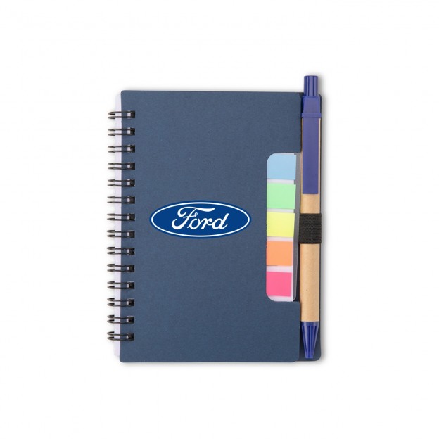 Bloco de Anotações com Autoadesivos e Caneta Personalizado