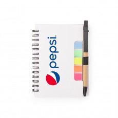 Bloco de Anotações com Autoadesivos e Caneta Personalizado