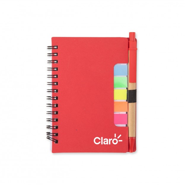 Bloco de Anotações com Autoadesivos e Caneta Personalizado