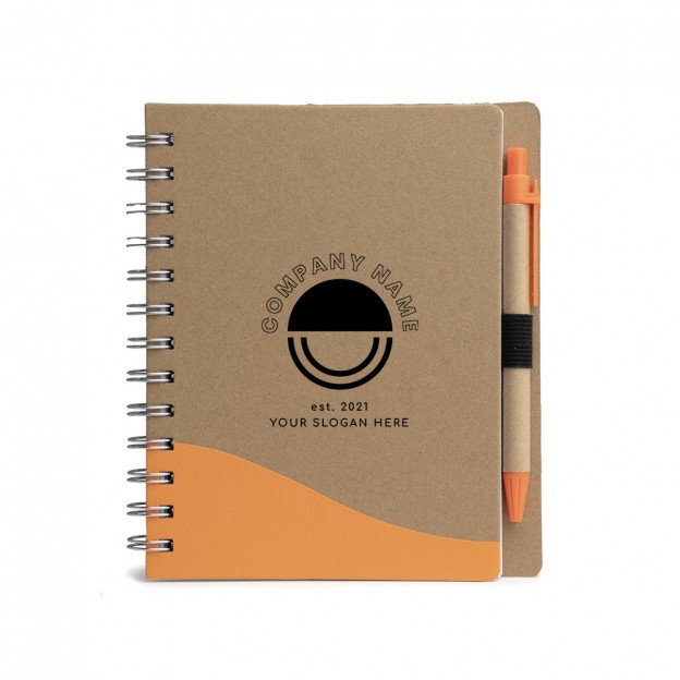 Caderneta ecológica com Caneta com Personalização