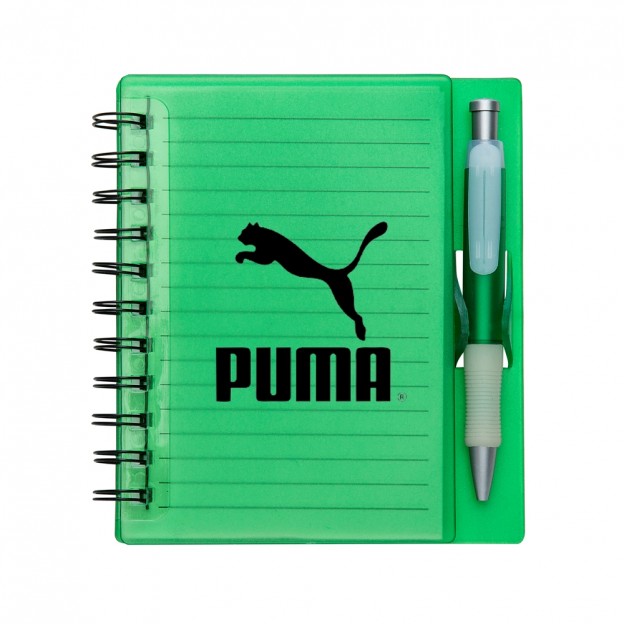 Caderno Plástico com Caneta e Personalização