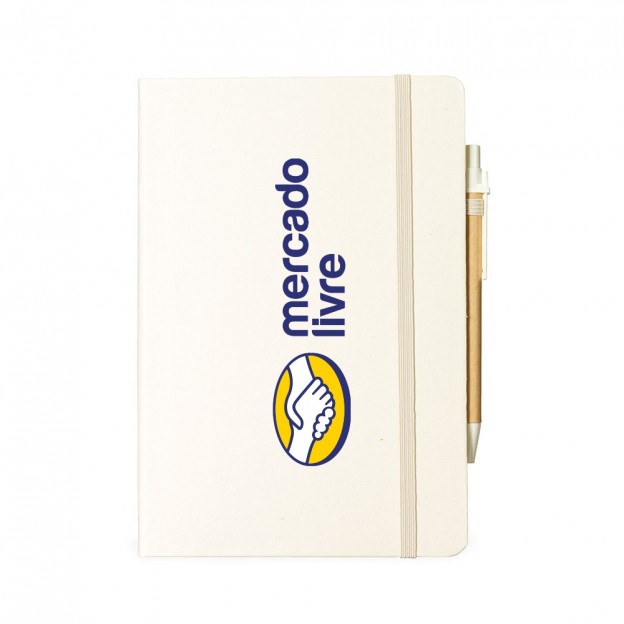 Caderneta Fibra de Arroz com Caneta Personalizado