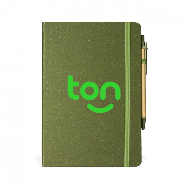 Caderneta Fibra de Arroz com Caneta Personalizado