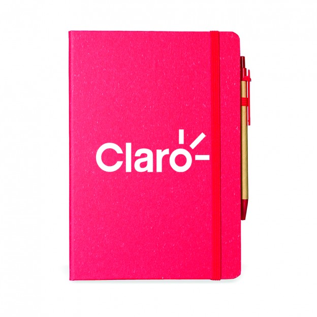 Caderneta Fibra de Arroz com Caneta Personalizado