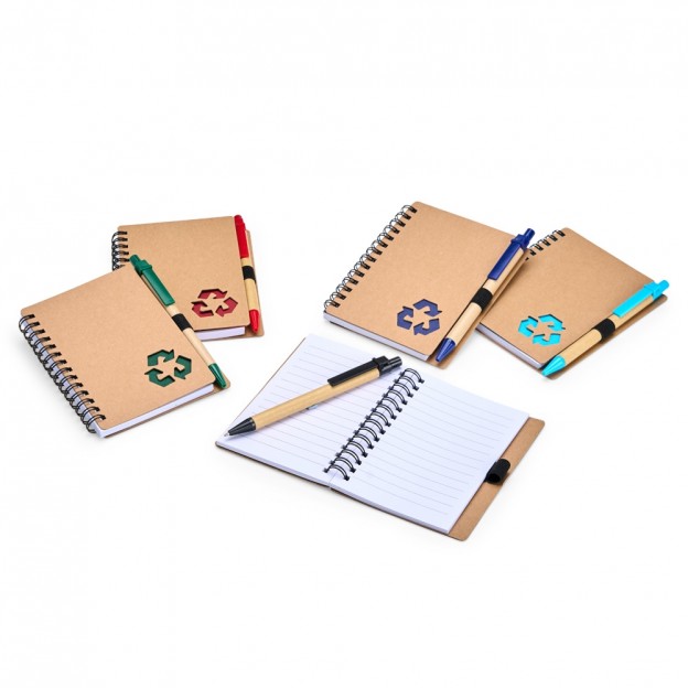 Caderno Ecológico com Caneta Personalizado