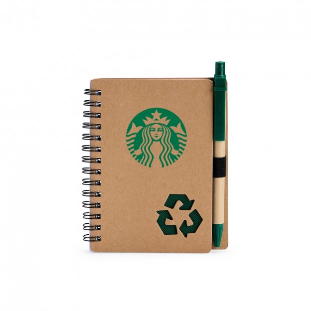 Caderno Ecológico com Caneta Personalizado