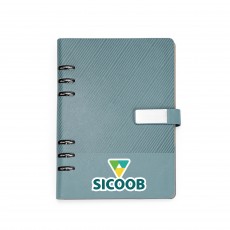 Caderno Fichário Couro Sintético Personalizado
