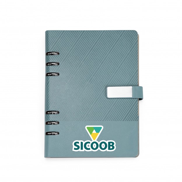 Caderno Fichário Couro Sintético Personalizado