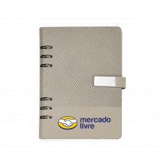 Caderno Fichário Couro Sintético Personalizado