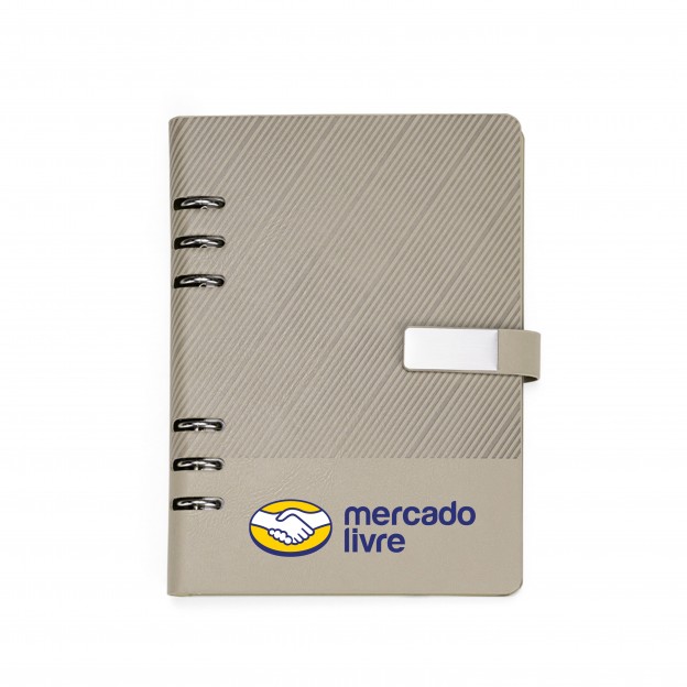 Caderno Fichário Couro Sintético Personalizado
