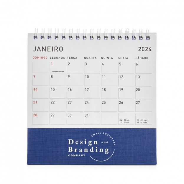 Calendário de Mesa P com Personalização