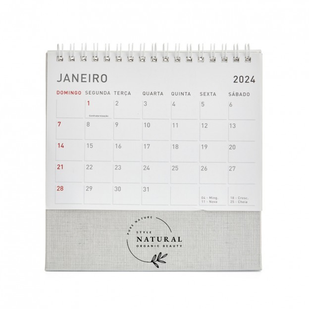 Calendário de Mesa P com Personalização