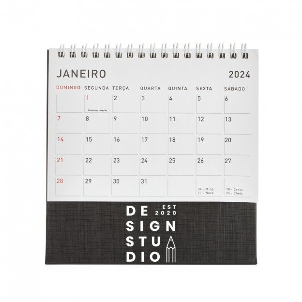 Calendário de Mesa P com Personalização