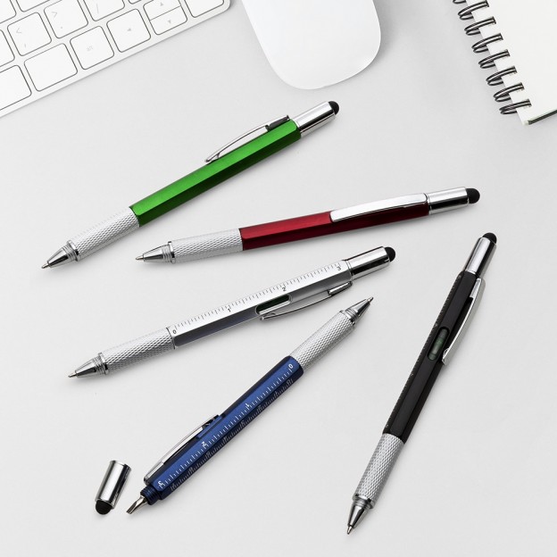 Caneta Plástica Touch Multifunções Personalizada