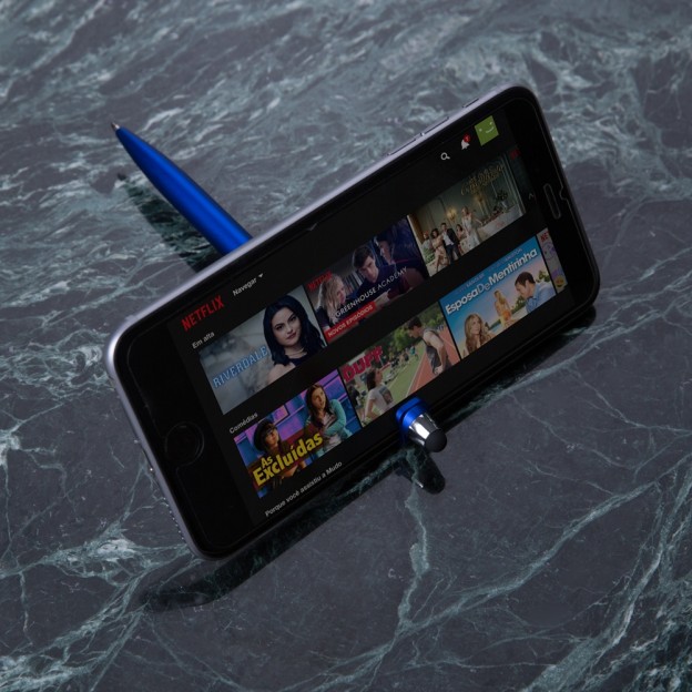 Caneta Plastica Touch com Suporte para Brindes