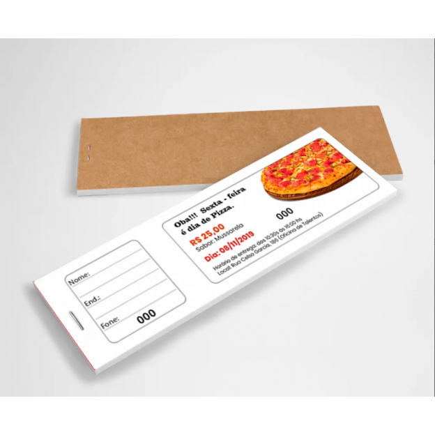 Bloco de Rifa Personalizada Bloco de Rifa Personalizada