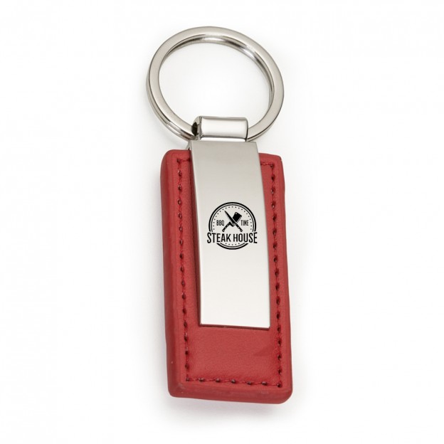 Chaveiro Metal com Couro com Personalização