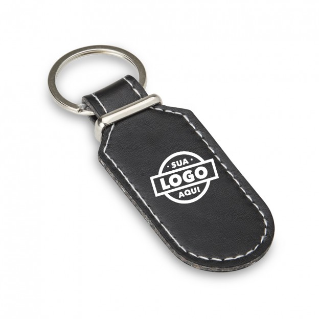Chaveiro de Couro Sintético com Personalização Chaveiro de Couro Sintético com Personalização