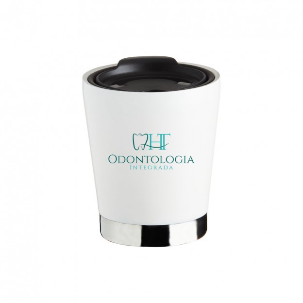 Copo Parede Dupla Inox 300ml com Personalização