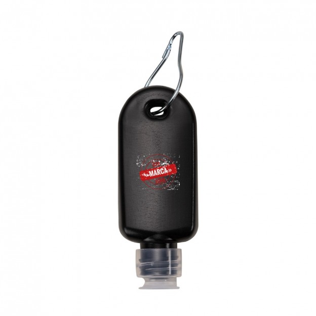 Frasco Plástico 40ml com Mosquetão Personalizado 