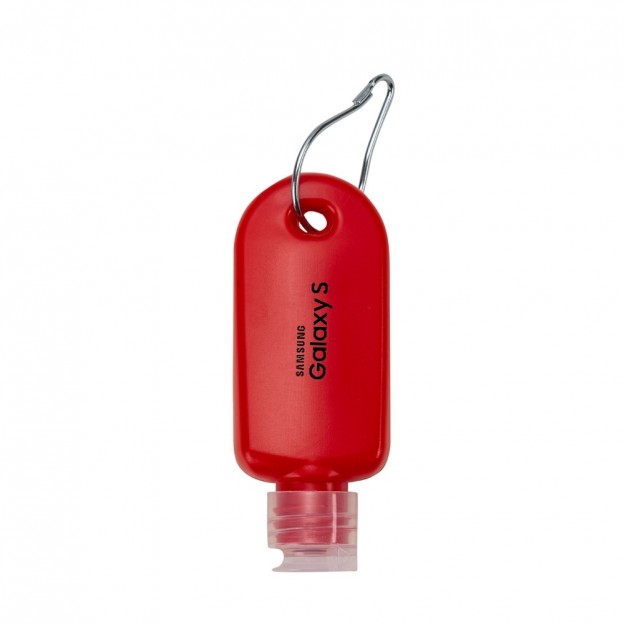 Frasco Plástico 40ml com Mosquetão Personalizado 