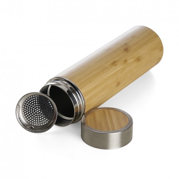 Garrafa Bambu Térmica 500ml com Infusor Personalizada