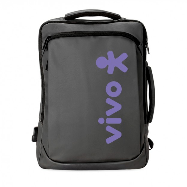 Mochila Couro Sintético USB 17 Litros Personalizada