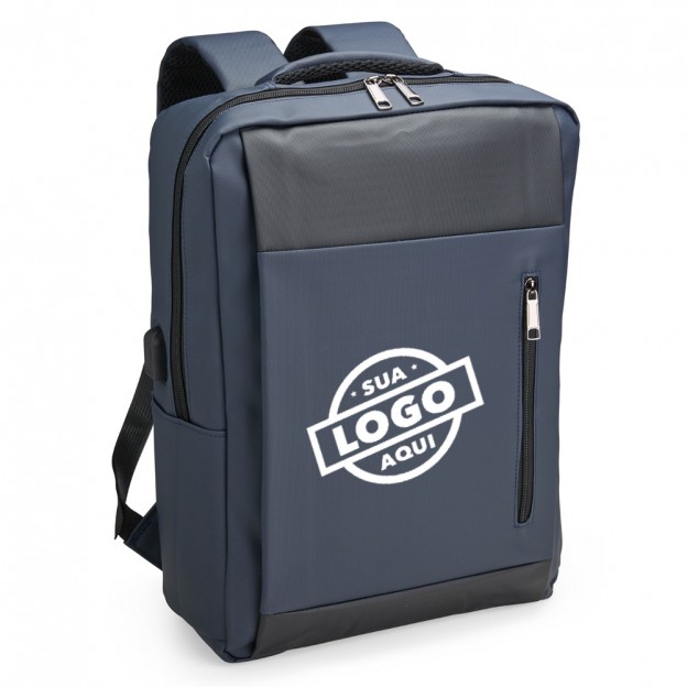 Mochila PU Impermeável Antifurto 22L com Personalização