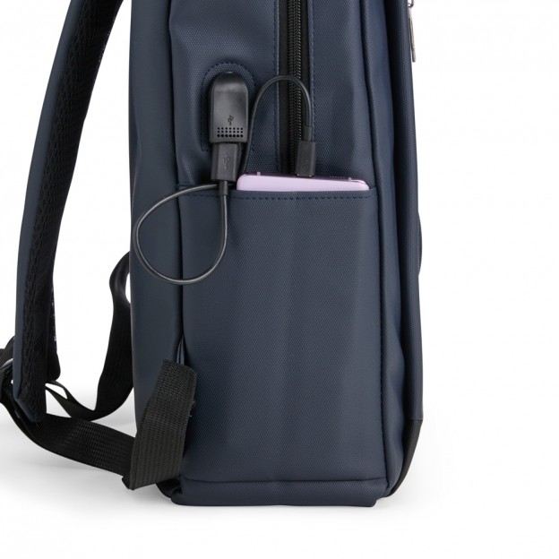 Mochila PU Impermeável Antifurto 22L com Personalização