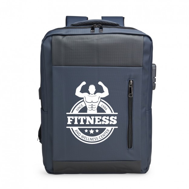 Mochila PU Impermeável Antifurto 22L com Personalização