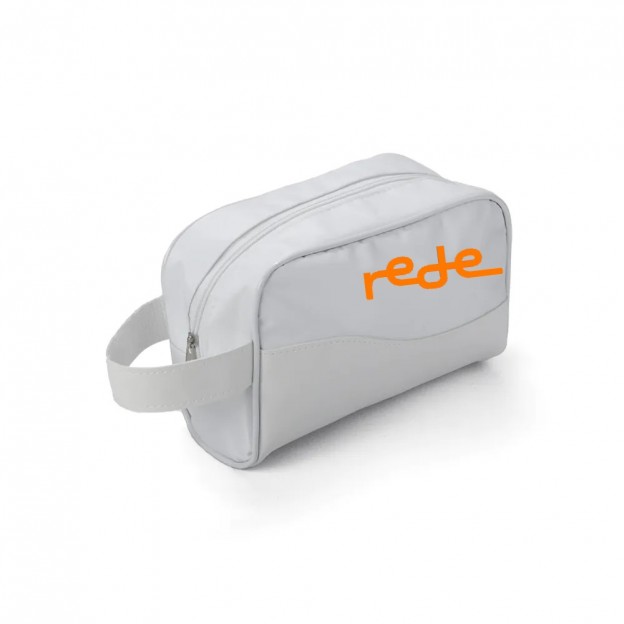 Necessaire de Couro Sintético e Nylon Personalizada