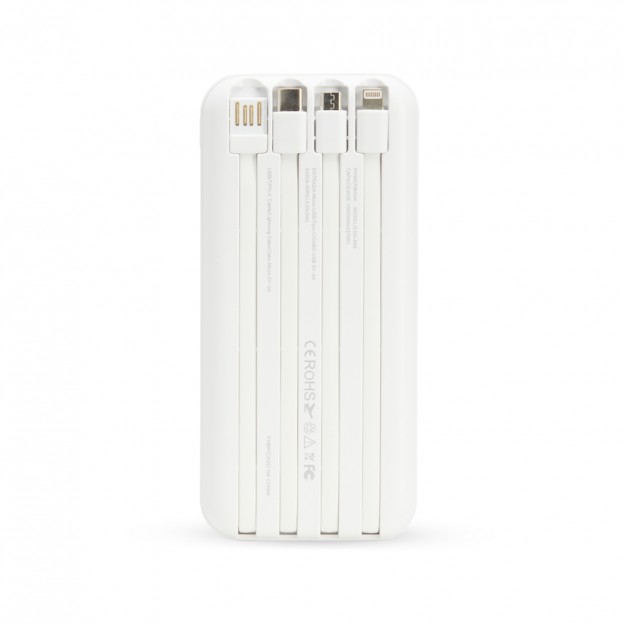 Power Bank 10.000mAh com Carregamento via Indução ou via Cabo Personalizado