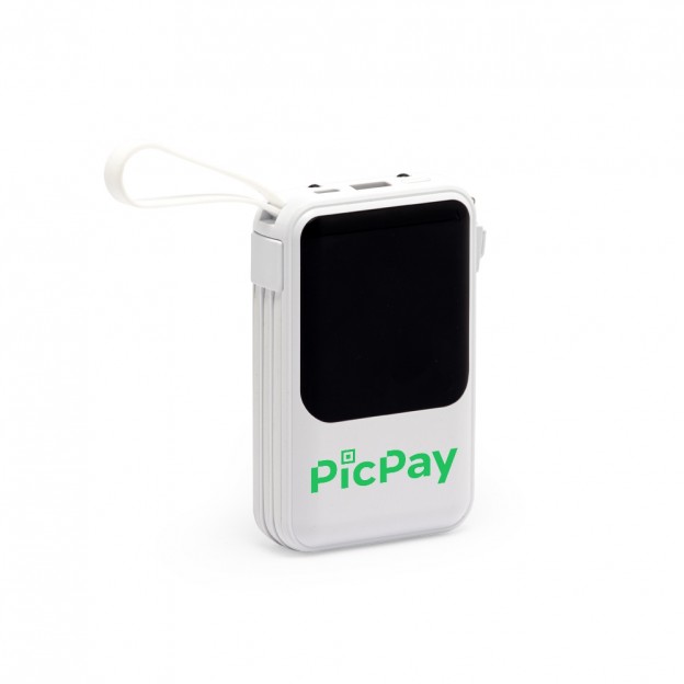 Power Bank 10.000mAh Personalizado com Lanterna e Multissaídas 