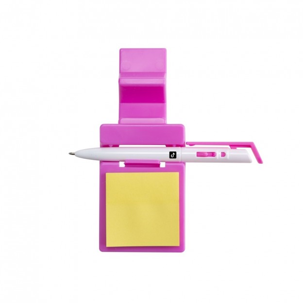 Suporte Plástico Personalizado Celular com Caneta e Bloquinho