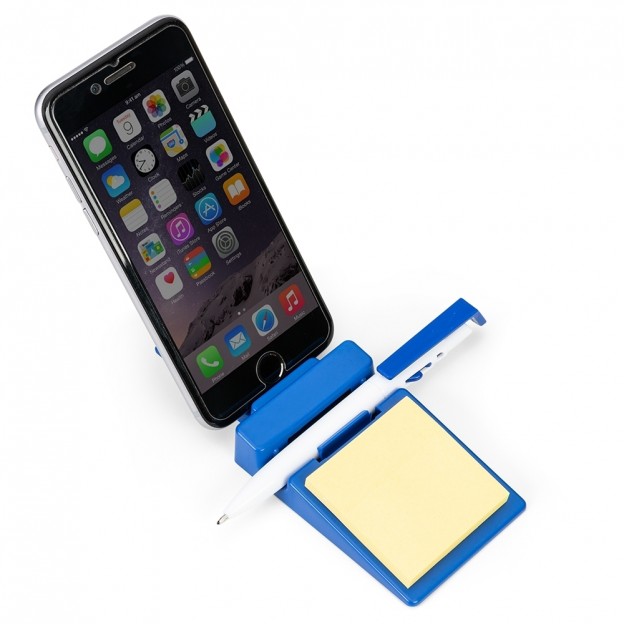 Suporte Plástico Personalizado Celular com Caneta e Bloquinho