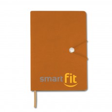 Caderneta Sintética  21 x 14 com Fecho Customizado