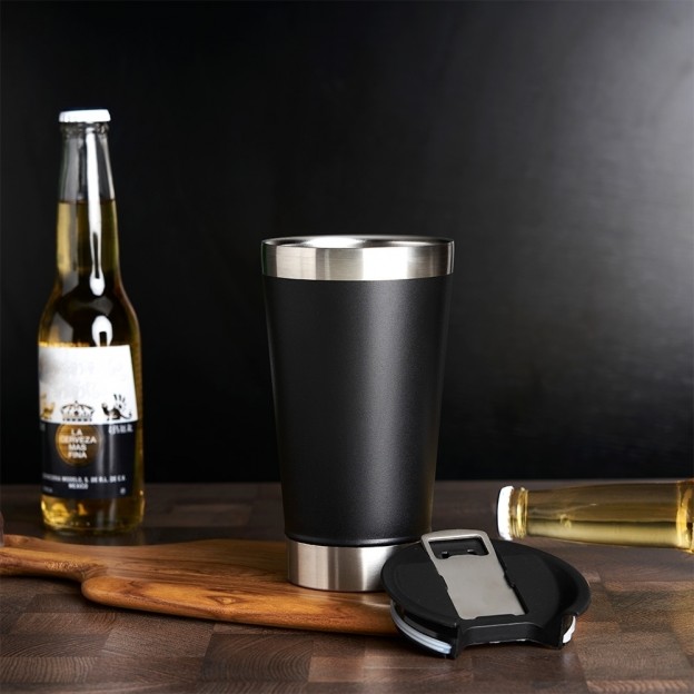 Copo Térmico Liso de 500ml com Abridor Personalizado