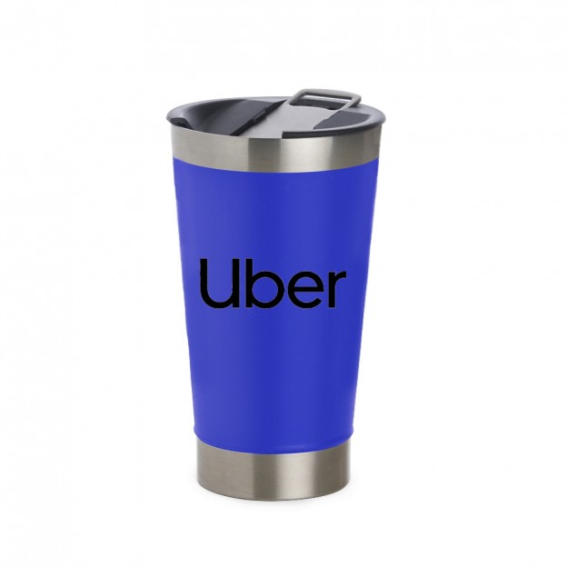 Copo Térmico Liso de 500ml com Abridor Personalizado