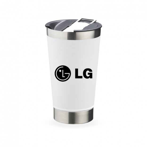 Copo Térmico Liso de 500ml com Abridor Personalizado